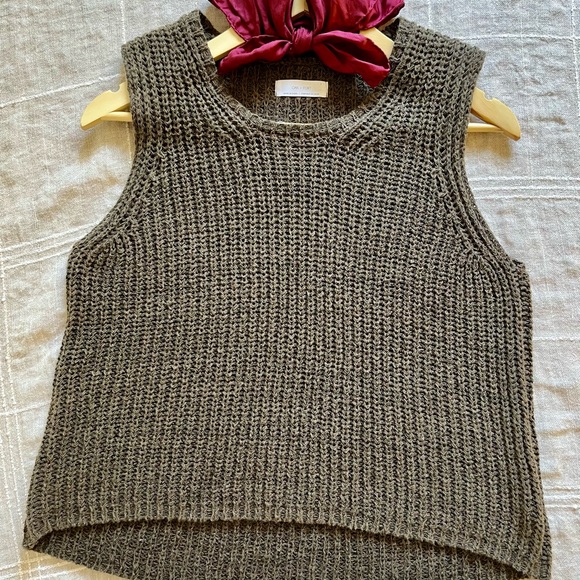 OAK + FORT Sweaters - OAK + FORT Textured Knit Top in Brown